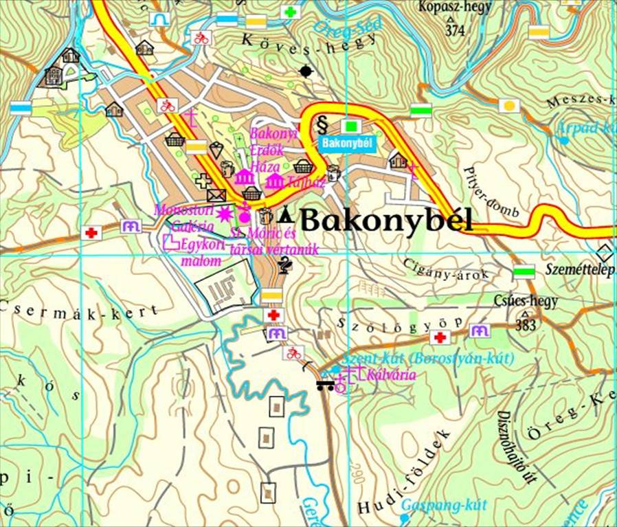 bakonybél térkép Szent kút (Borostyán kút), Bakonybél   terepgyerek bakonybél térkép